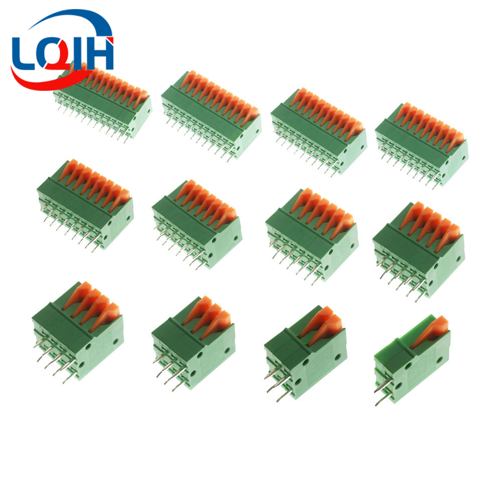 Push Fit Connector - 10Pcs Pitch 2.54mm KF141V Push-in Spring