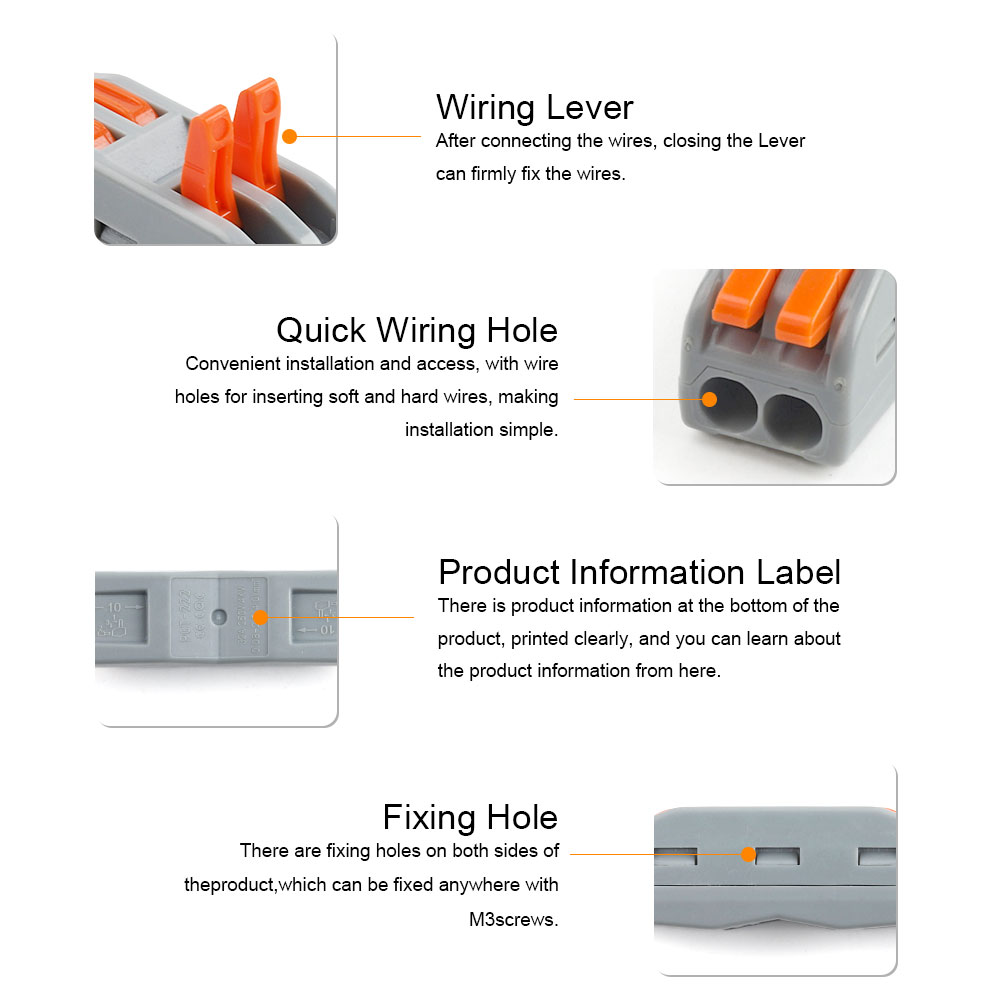 DIY GO 22PCS Lever Wire Connec - Push Fit Connector ulasan dan harga